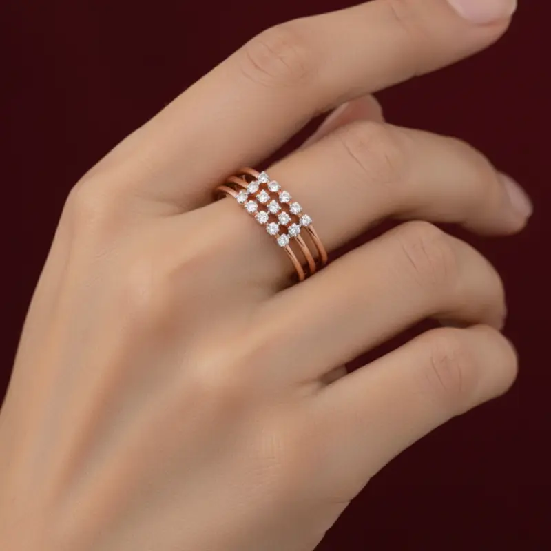 TRIPLE-BAND DIAMOND RING