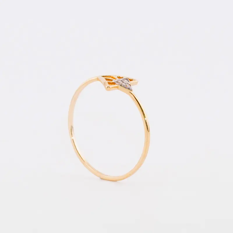 GEOMETRIC PRISM STACKABLE RING