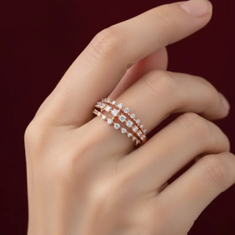 CELESTIAL TIARA DOUBLE-ROW RING