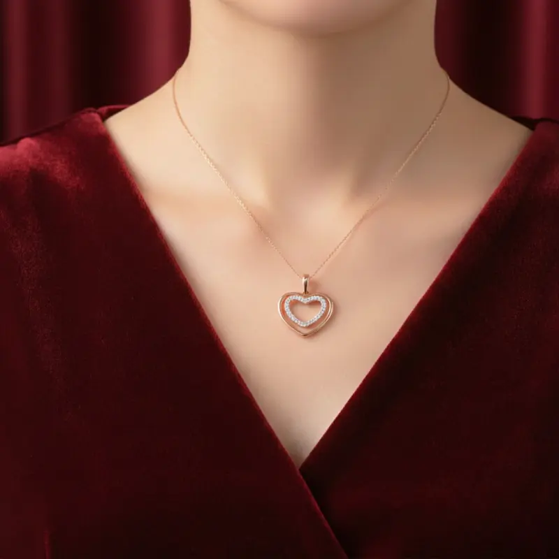 AMORA DOUBLE-HEART PENDANT