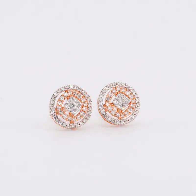 ROSE RADIANT HALO CONCENTRIC STUDS