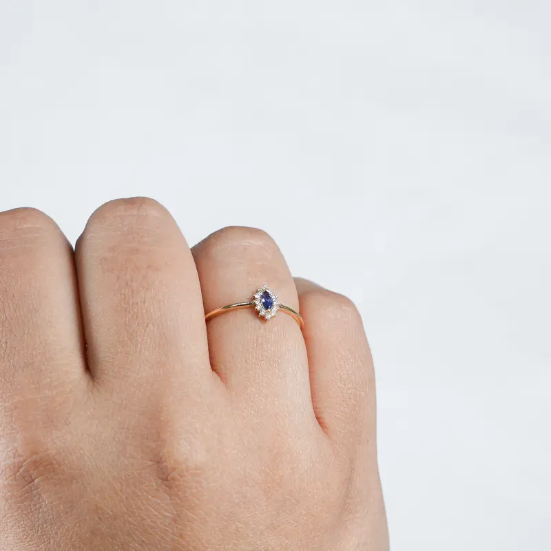 AQUA MARQUISE RING